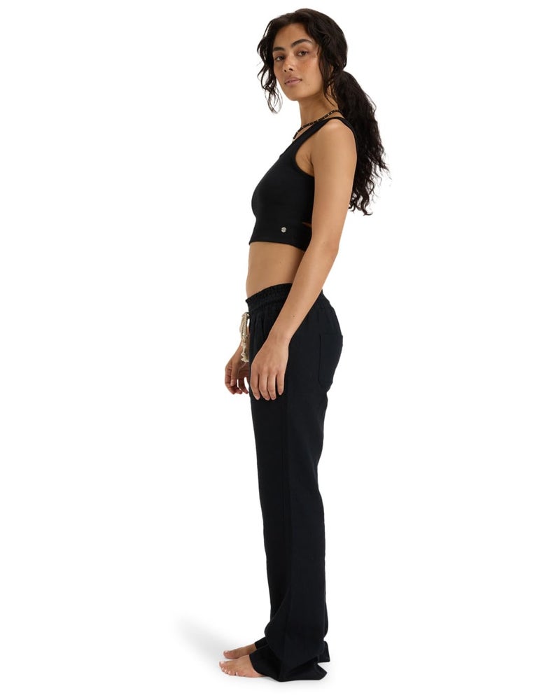 Roxy Women's Oceanside Pant, True Black Large - Image 4